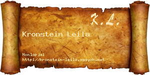Kronstein Leila névjegykártya