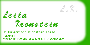 leila kronstein business card